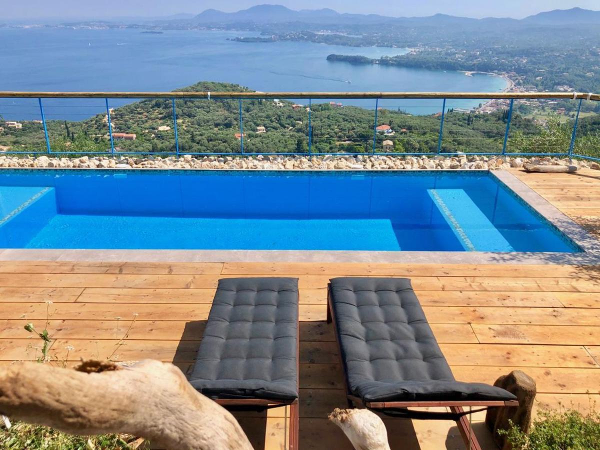 House Sienna Of Villa Intaba Best Views Corfiot Riviera Corfu Island Greece Contemporary Design Pool With Spectacular Sea Views Close To Ipsos Beach Pyrgi  Ngoại thất bức ảnh