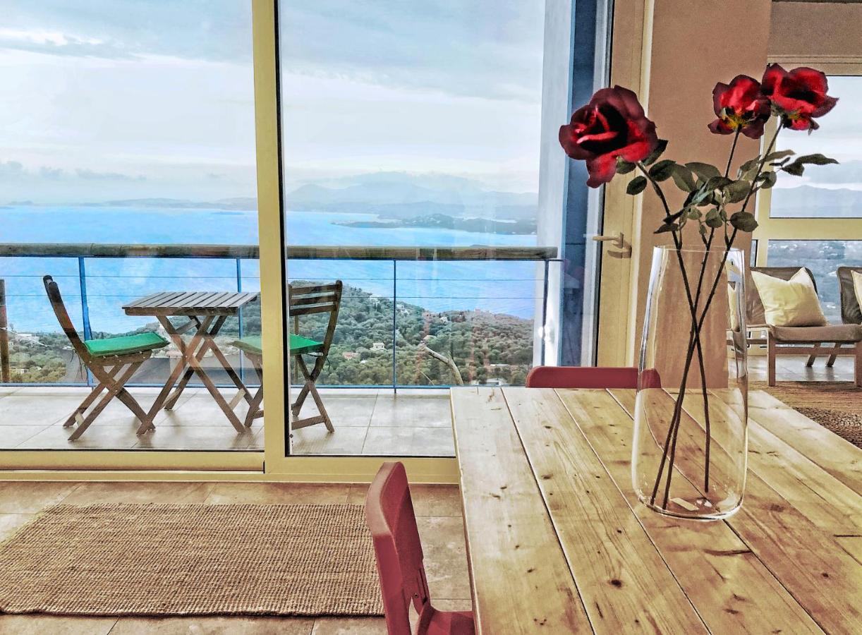 House Sienna Of Villa Intaba Best Views Corfiot Riviera Corfu Island Greece Contemporary Design Pool With Spectacular Sea Views Close To Ipsos Beach Pyrgi  Ngoại thất bức ảnh